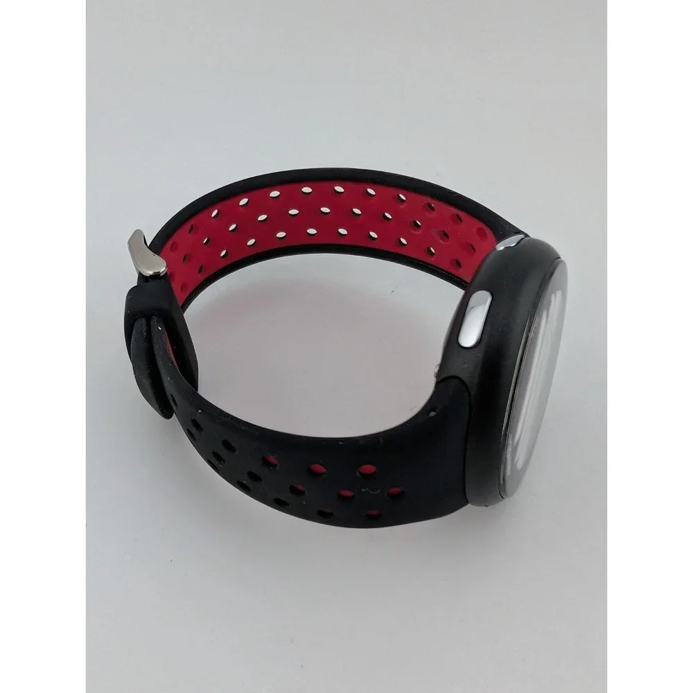 Armitron Pro Sport Digital Watch 43mm‎ Case Black/Red Silicone Band- New Battery
